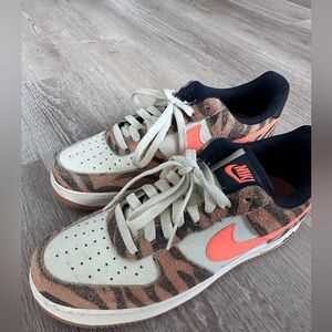 Nike Air Force 1s - Tiger print